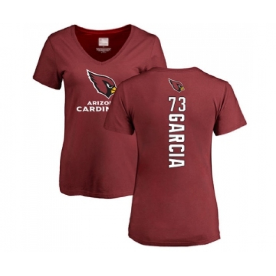 Football Women's Arizona Cardinals #73 Max Garcia Maroon Backer T-Shirt - Ujersey