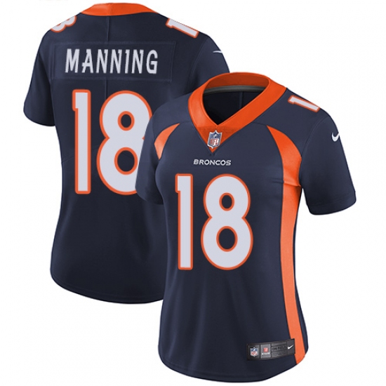 Women's Nike Denver Broncos #18 Peyton Manning Elite Navy Blue Alternate NFL Jersey - Ujersey