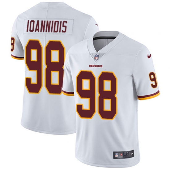 Youth Nike Washington Redskins #98 Matthew Ioannidis White Vapor Untouchable Elite Player NFL Jersey