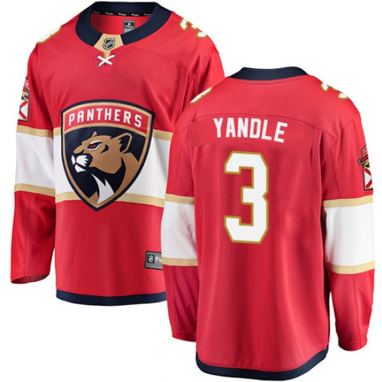 Men's Florida Panthers #3 Keith Yandle Fanatics Branded Red Home Breakaway NHL Jersey - Ujersey