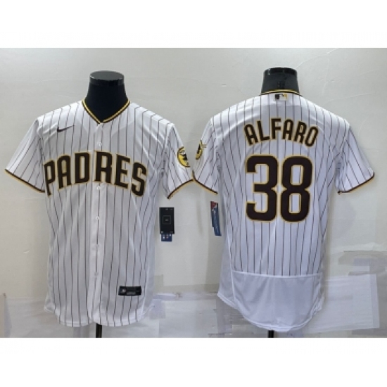 Men's San Diego Padres #38 Jorge Alfaro White Stitched MLB Flex Base Nike Jersey - Ujersey