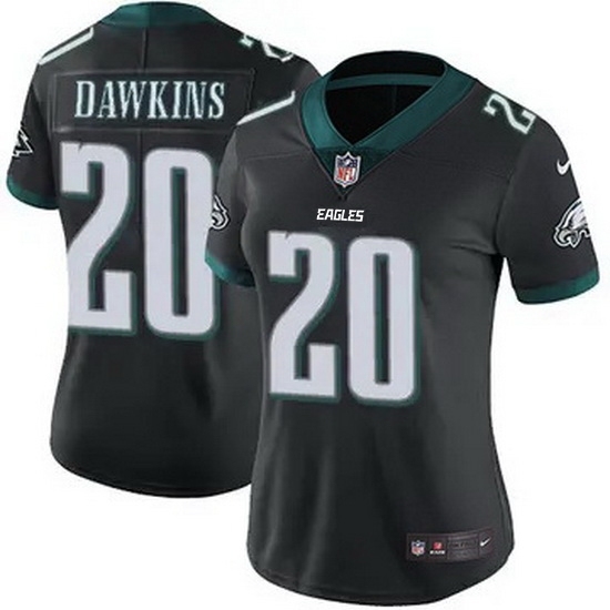 Women Philadelphia Eagles #20 Brian Dawkins Black F U S E Stitched NFL Jersey - Ujersey