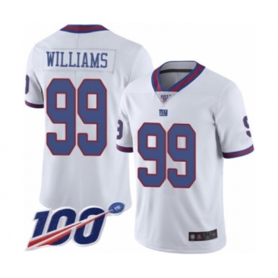 Men's New York Giants #99 Leonard Williams Limited White Rush Vapor Untouchable 100th Season Football Jersey - Ujersey
