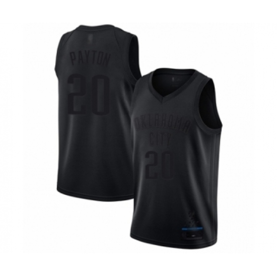 Men's Oklahoma City Thunder #20 Gary Payton Swingman Black MVP Basketball Jersey - Ujersey