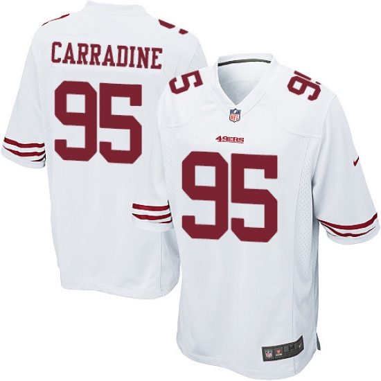 Men's Nike San Francisco 49ers #95 Cornellius Carradine Game White NFL Jersey - Ujersey