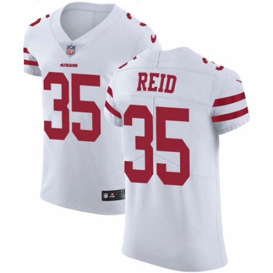 Men's Nike San Francisco 49ers #35 Eric Reid White Vapor Untouchable Elite Player NFL Jersey - Ujersey