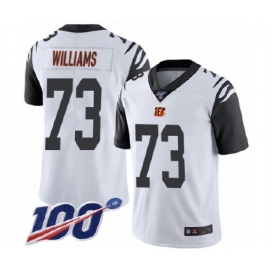 Men's Cincinnati Bengals #73 Jonah Williams Limited White Rush Vapor Untouchable 100th Season Football Jersey - Ujersey