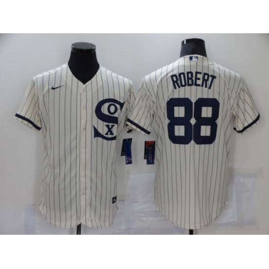 Men's Nike Chicago White Sox #88 Luis Robert Cream Elite 2021 Field of Dreams Jersey - Ujersey
