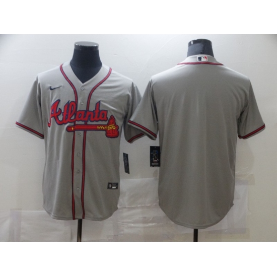 Men's Nike Atlanta Braves Blank Gray Jersey - Ujersey