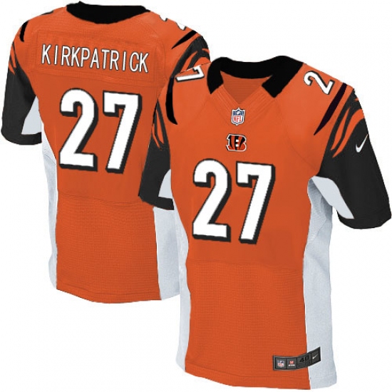 Men's Nike Cincinnati Bengals #27 Dre Kirkpatrick Elite Orange Alternate NFL Jersey - Ujersey