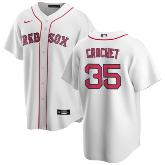 Men's Boston Red Sox #35 Garrett Crochet White 2024 Cool Base Stitched Baseball Jersey - Ujersey