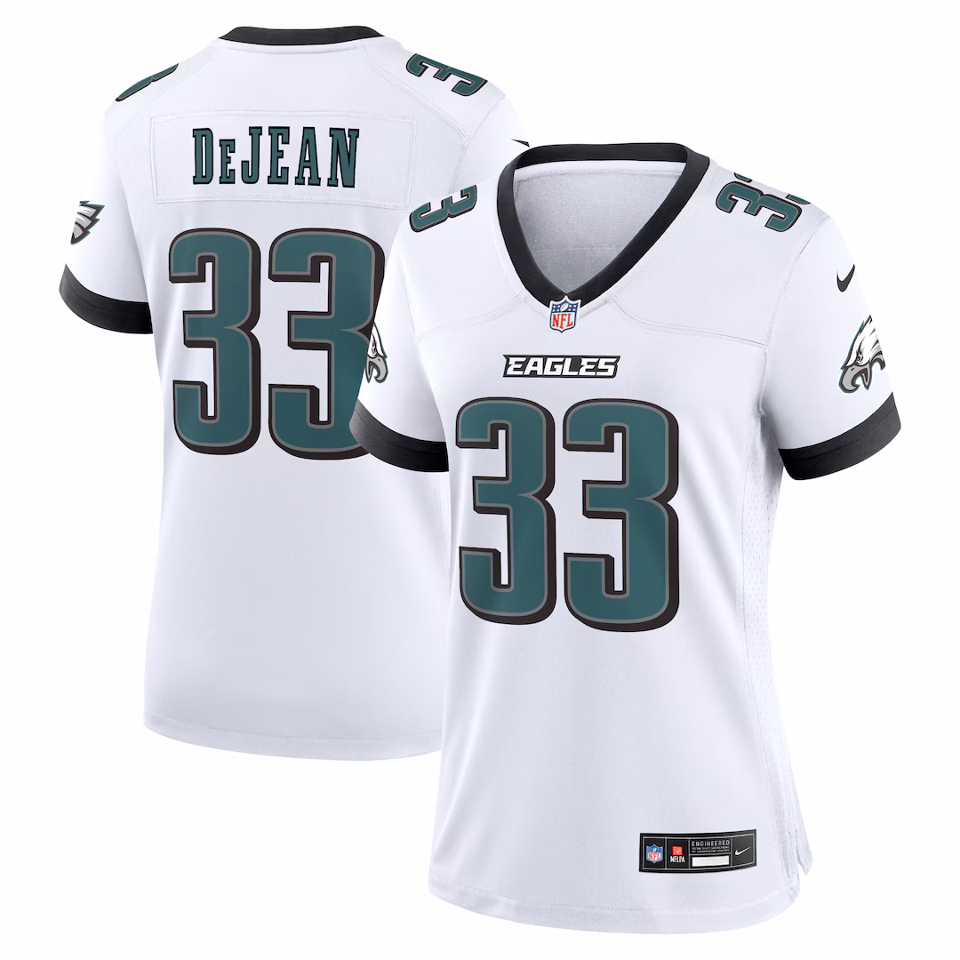 Women's Philadelphia Eagles Cooper DeJean Nike White Game Jersey
