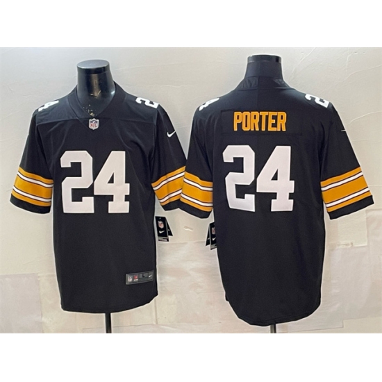 Men's Pittsburgh Steelers #24 Joey Porter Jr. Black Vapor Untouchable Limited Stitched Jersey - Ujersey
