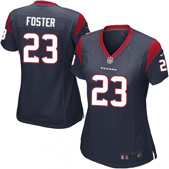 Women's Nike Houston Texans #23 Arian Foster Game Navy Blue Team Color NFL Jersey - Ujersey