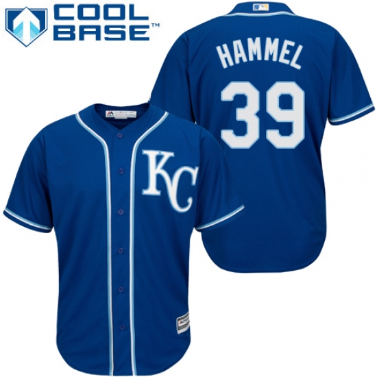 Men's Majestic Kansas City Royals #39 Jason Hammel Replica Blue Alternate 2 Cool Base MLB Jersey - Ujersey