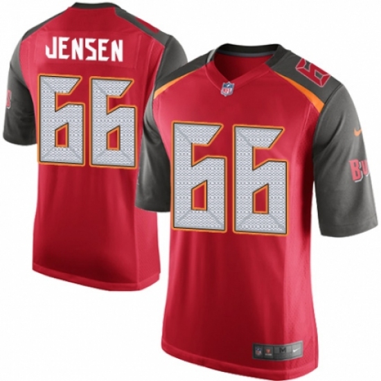 Men's Nike Tampa Bay Buccaneers #66 Ryan Jensen Game Red Team Color NFL Jersey - Ujersey