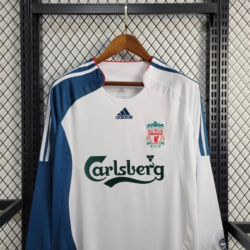 Liverpool Retro Football Jersey Third Away Long Sleeve Custom Shirt 2006/07 - ujerseystore
