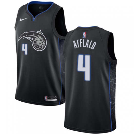 Men's Nike Orlando Magic #4 Arron Afflalo Swingman Black NBA Jersey - City Edition - Ujersey