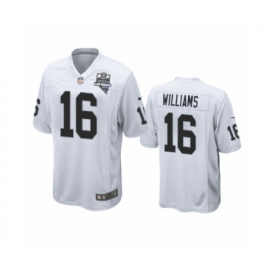Men's Oakland Raiders #16 Tyrell Williams White 2020 Inaugural Season Game Jersey