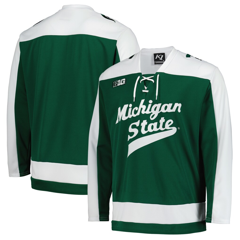 Michigan State Spartans Replica Hockey Jersey - Green - Ujersey