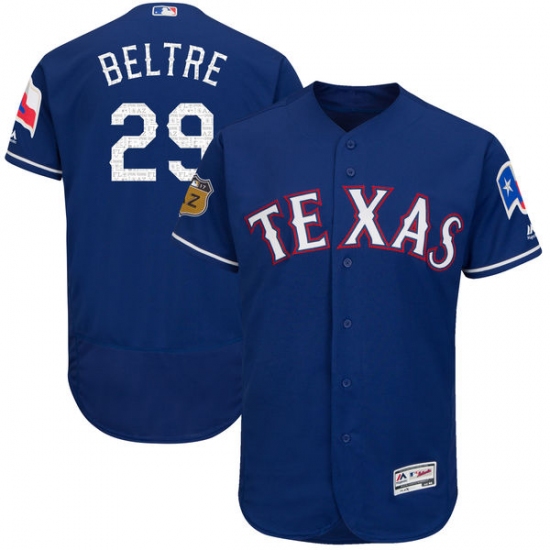 Men's Majestic Texas Rangers #29 Adrian Beltre Royal Blue 2017 Spring Training Authentic Collection Flex Base MLB Jersey - Ujersey