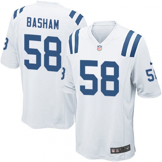 Men's Nike Indianapolis Colts #58 Tarell Basham Game White NFL Jersey - Ujersey