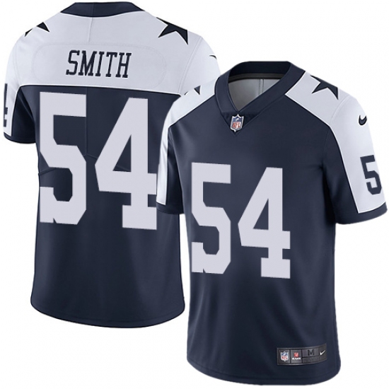 Youth Nike Dallas Cowboys #54 Jaylon Smith Navy Blue Throwback Alternate Vapor Untouchable Limited Player NFL Jersey - Ujersey