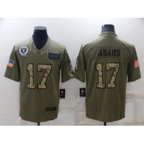 Men's Las Vegas Raiders #17 Davante Adams Olive Camo Salute To Service Limited Stitched Jersey - Ujersey
