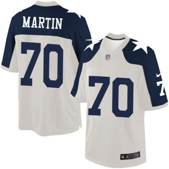 Men's Nike Dallas Cowboys #70 Zack Martin Limited White Throwback Alternate NFL Jersey - Ujersey