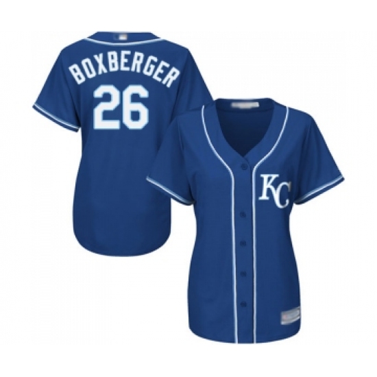 Women's Kansas City Royals #26 Brad Boxberger Replica Blue Alternate 2 Cool Base Baseball Jersey - Ujersey