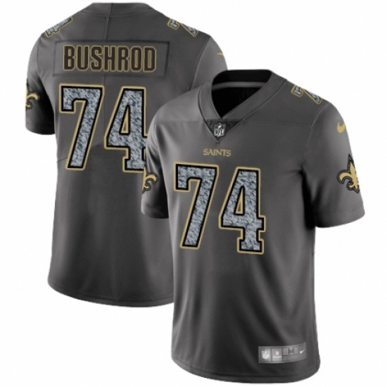 Men's Nike New Orleans Saints #74 Jermon Bushrod Gray Static Vapor Untouchable Limited NFL Jersey - Ujersey