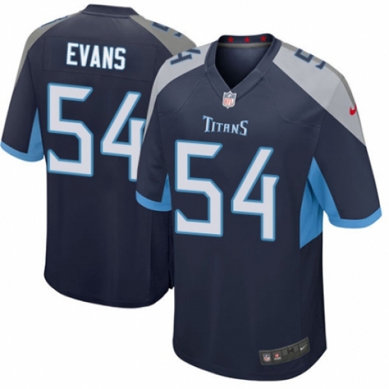 Men's Nike Tennessee Titans #54 Rashaan Evans Game Navy Blue Team Color NFL Jersey