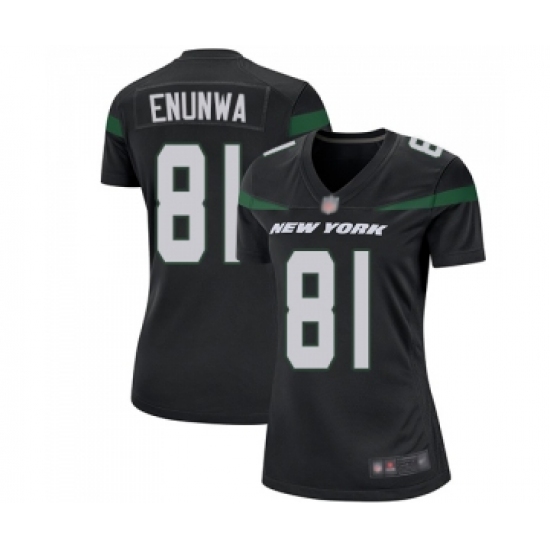 Women's New York Jets #81 Quincy Enunwa Game Black Alternate Football Jersey - Ujersey