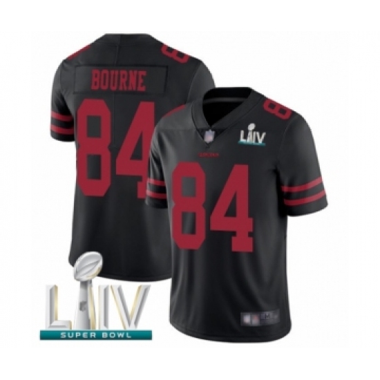 Men's San Francisco 49ers #84 Kendrick Bourne Black Alternate Vapor Untouchable Limited Player Super Bowl LIV Bound Football Jersey - Ujersey