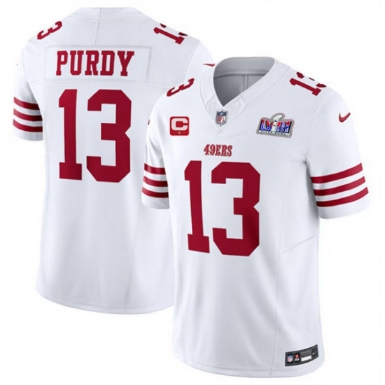 Youth San Francisco 49ers #13 Brock Purdy White 2023 F U S E With Vapor Untouchable Limited Stitched Football 2024 Super Bowl LVIII Jersey - Ujersey
