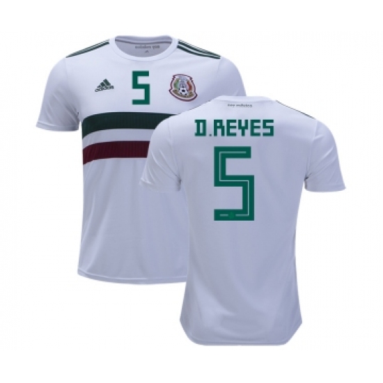 Mexico #5 D.Reyes Away Kid Soccer Country Jersey