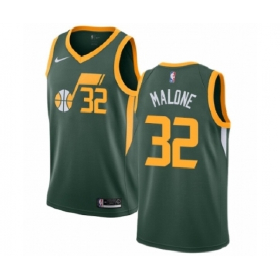 Women's Nike Utah Jazz #32 Karl Malone Green Swingman Jersey - Earned Edition - Ujersey