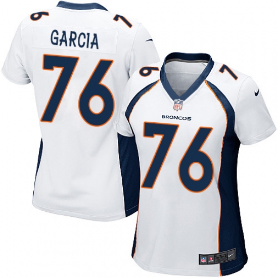 Women's Nike Denver Broncos #76 Max Garcia Game White NFL Jersey - Ujersey