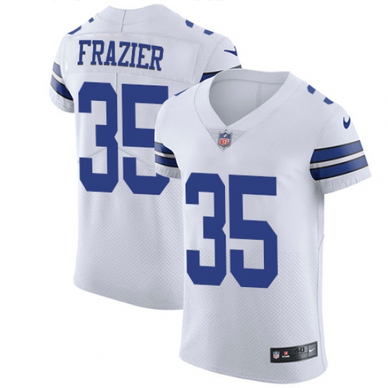Men's Nike Dallas Cowboys #35 Kavon Frazier Elite White NFL Jersey - Ujersey
