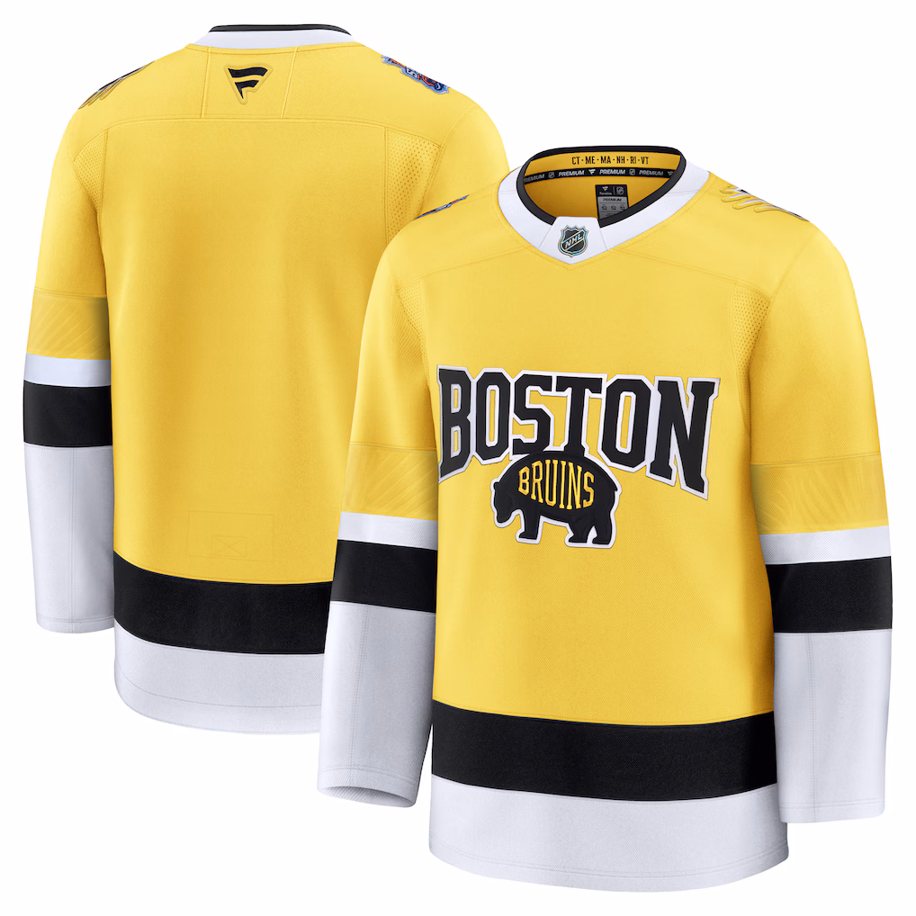 Men's Boston Bruins Fanatics Gold 2026 NHL Stadium Series Premium Jersey - ujerseystore