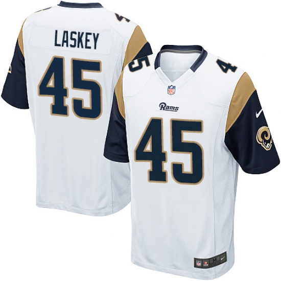 Men's Nike Los Angeles Rams #45 Zach Laskey Game White NFL Jersey - Ujersey
