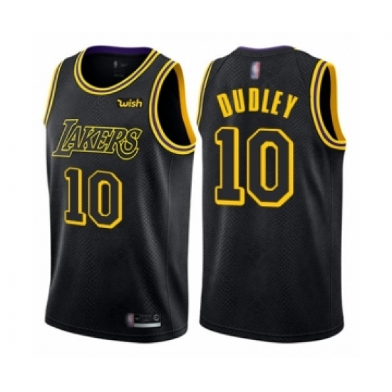 Men's Los Angeles Lakers #10 Jared Dudley Authentic Black City Edition Basketball Jersey - Ujersey