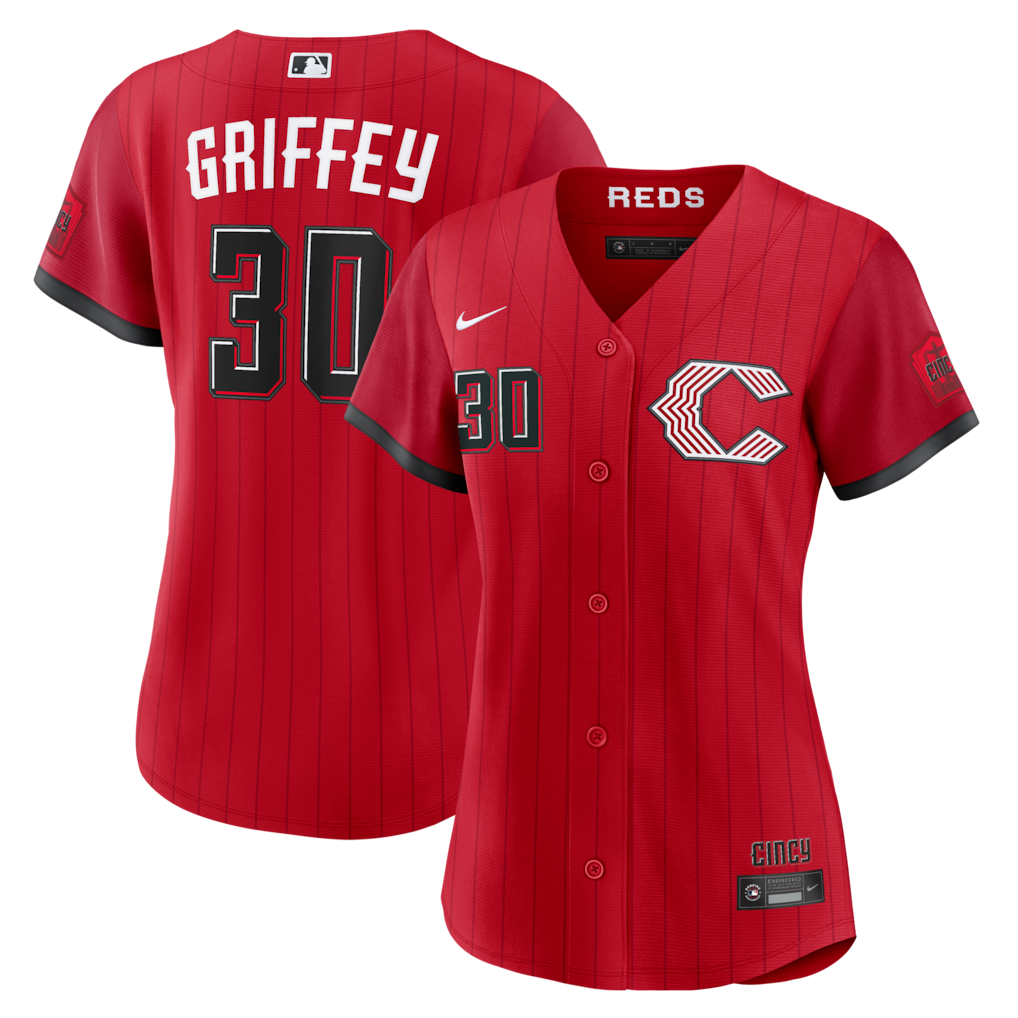 Women's Cincinnati Reds Ken Griffey Jr. Nike Red 2026 City Connect Stadium Jersey - Ujersey Shop
