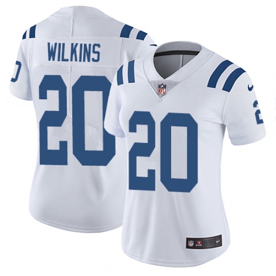 Women's Nike Indianapolis Colts #20 Jordan Wilkins White Vapor Untouchable Limited Player NFL Jersey - Ujersey