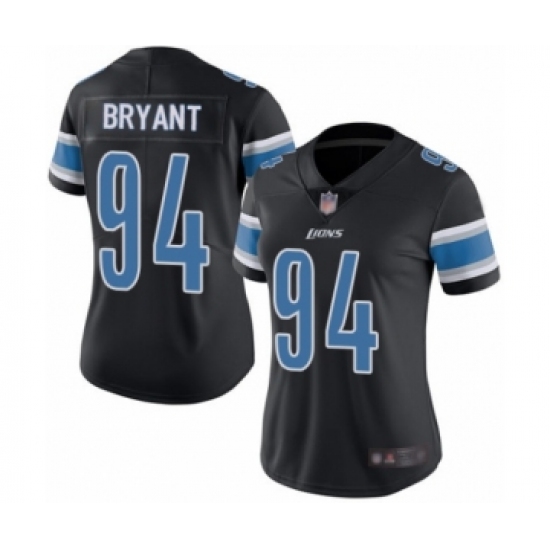 Women's Detroit Lions #94 Austin Bryant Limited Black Rush Vapor Untouchable Football Jersey - Ujersey