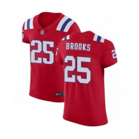 Men's New England Patriots #25 Terrence Brooks Red Alternate Vapor Untouchable Elite Player Football Jersey - Ujersey