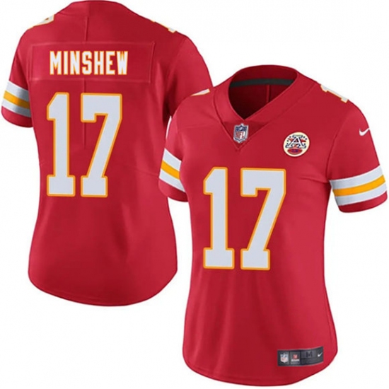 Women's Kansas City Chiefs #17 Gardner Minshew Red 2025 Vapor Untouchable Limited Stitched Jersey(Run Small) - Ujersey