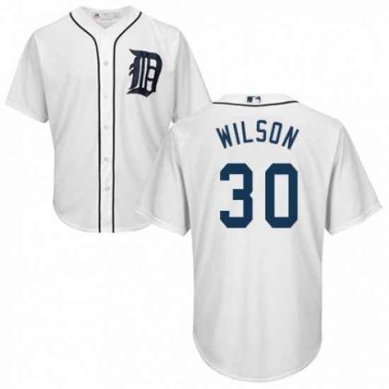 Youth Majestic Detroit Tigers #30 Alex Wilson Authentic White Home Cool Base MLB Jersey - Ujersey