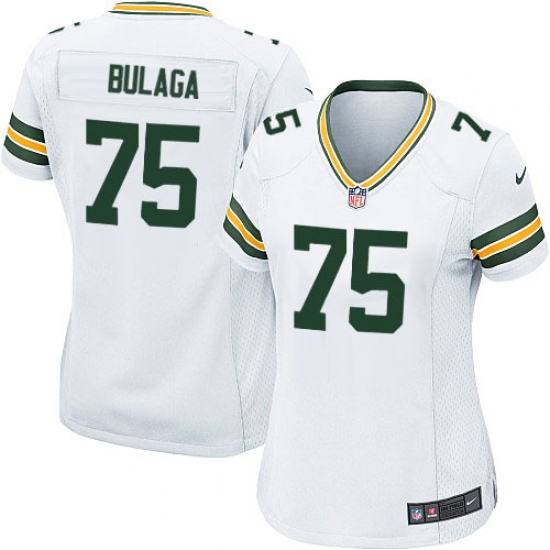 Women's Nike Green Bay Packers #75 Bryan Bulaga Game White NFL Jersey - Ujersey
