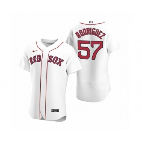 Men's Boston Red Sox #57 Eduardo Rodriguez Nike White Authentic 2020 Home Jersey - Ujersey